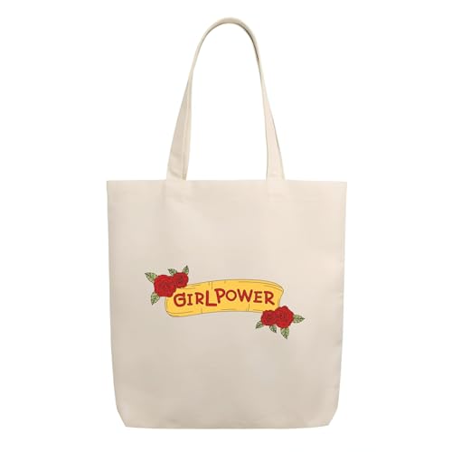 Image of Roundsun Cotton Canvas Vertical Tote Bag With Main Zipper Closure & Inner Pocket Size 16 Height 14 Width 3.5 Base |300 GSM Cloth|Shopping /Grocery Multi-Purpose Bag