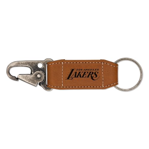 Rico Industries NBA Basketball Los Angeles Lakers Laser Engraved Carabiner Keychain