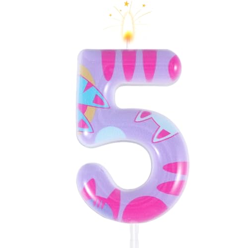 Cat Themed Birthday Number Candle, Cartoon Dollhouse Kitten Birth...
