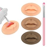 🥰Einfach zu Verwenden: Die 3-Farben-Übungslippe gibt Ihnen mehr Möglichkeiten und wird mit einem Lippenpinsel für zusätzlichen Komfort geliefert. Leicht aufzutragen und zu reinigen, geeignet für die Ausbildung. Der Boden ist stabil, und es ist nicht leicht zu bewegen, wenn horizontal platziert.