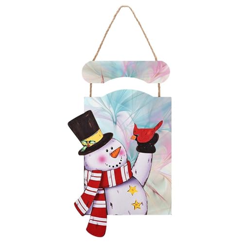 Décoration de Noël bonhomme de neige avec motif pastel coloré imprimé