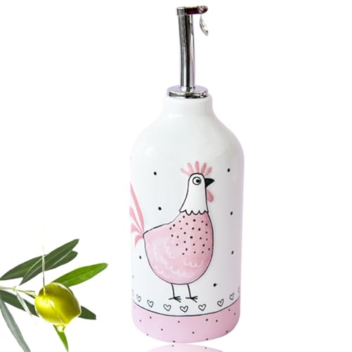 Dispensador De Aceite para Cocina De Cerámica, Dispensador De Aceite De Cocina para Cocina, Dispensador De Aceite De 300 Ml para Cocinar, Vinagre, Soja.