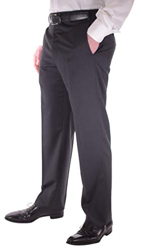 Zanella Todd Luxury Wool Men Trousers - Modern Fit Flat Front Dress Pants2