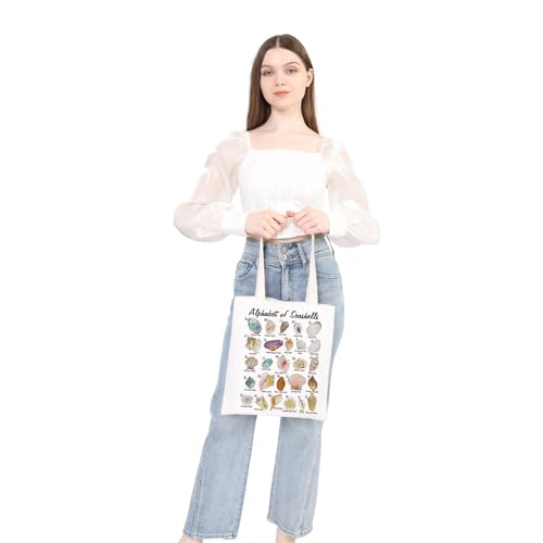 Bolso Tote de Lona con Diseño de Conchas miniatura 7