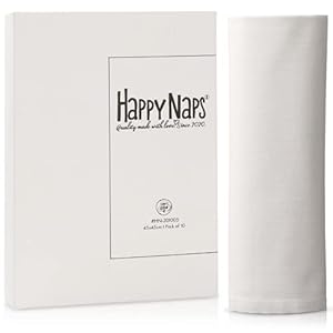 HappyNaps® Stoffen servetten WIT, 100% katoenen stoffen servetten 45x45cm [set van 10] witte katoenen servetten wasbaar…