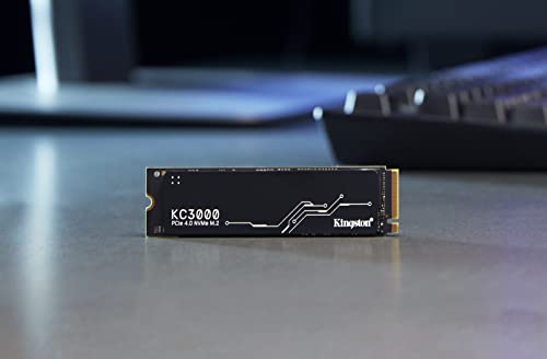 Kingston KC3000 PCIe 4.0 NVMe M.2 SSD - High-Performance Storage for Desktop and Laptop PCs -SKC3000D/2048G, 7,000MB/s Read, 7,000MB/s Write, Black