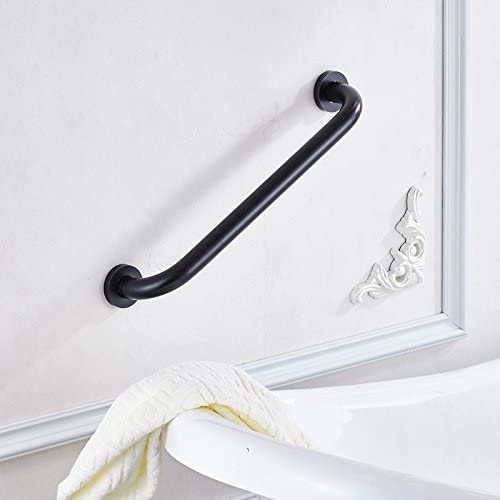 9-Inch Grab Bar For Hotel/Motel/Home Shower Safety, Solid Brass, Oil Rubbed Bronze/Black, Heavy-Duty Construction Armrest, Bathroom Bathtub Handrail #TOP4