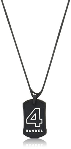 BANDEL(バンデル) ナンバーネックレス(ブラック×ホワイト)No.4 (45cm 縦30mm横18mm) 4580094433626