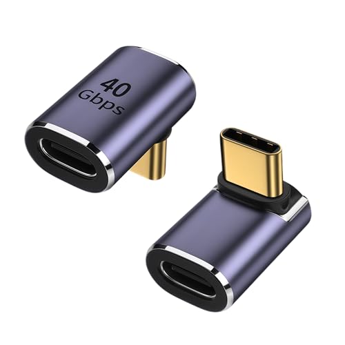 90 Degree Right Angle USB C Adapter 2 Pack