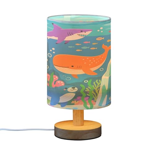 Lámpara de Mesa Infantil Ballena Naranja Cute miniatura 2