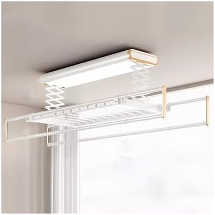 Ceiling Clothes Dryer Aluminium and Steel Electric Clothes Dryer with Remote Control,Ceiling Drying Rack Electric Ceiling Electrical Drying Rack Control Automatic Lifting Balcony Clothes Han