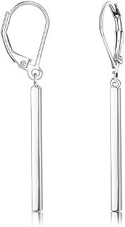 Charmsy 925 Sterling Silver Lightweight Drop Leverback Dangle Earrings for Women