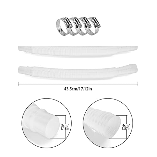 Mangueira de piscina acima do solo - Tubo de bomba de piscina para serviços pesados | 2 peças de rep