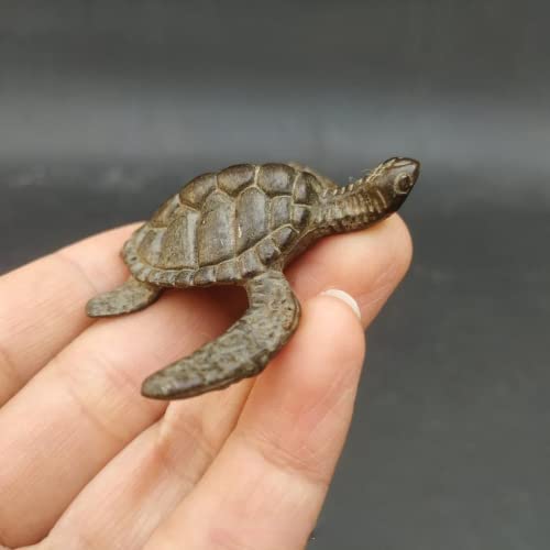 Antique Brass Sea Turtle Miniature Figurines,Animal Tortoise Statue Model Crafts Desktop Ornament Home Sand Table Garden Study Decor Accessories Paperweight #TOP3