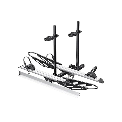 Young Hitch Mount Bike Rack with Ramp, 200 lbs. Capacity for 2 E-Bikes, Fat Tire and Standard, fits Cars, SUVs, RVs, Trailers with 2 Inch Receiver