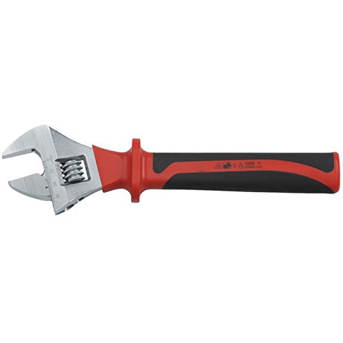 Heytec 50839001088 ajustable VDE – Llave inglesa, color rojo/negro/plata, 225 mm