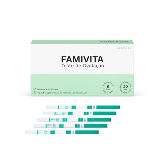 Teste de Ovulação Famivita - Testes que identificam o período fértil e permitem planejar as tentativas (5 Testes)