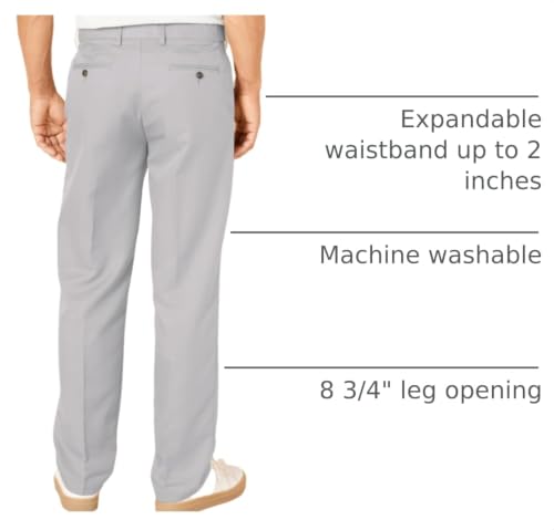 Image of Amazon Essentials Men's Classic-Fit Expandable-Waist Flat-Front Dress Pants