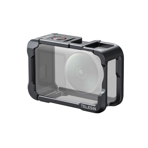 Image of TELESIN Aluminum Alloy Protective Frame Case for DJI Osmo Action 6 Camera, Quick-Release Metal Rabbit Cage Protective Frame Housing Sleeve with 1 /4 inch Screw and Cold Shoe, Action 6 Accessories