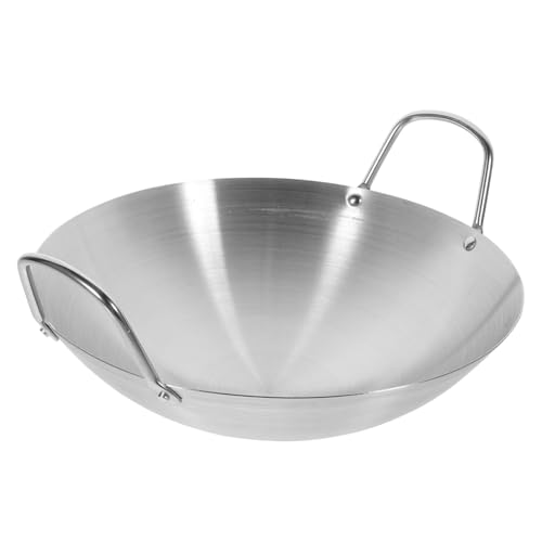 Wok redondo de acero inoxidable UKCOCO miniatura 1