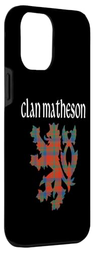Image of iPhone 13 Pro Max Clan Matheson Tartan Scottish Family Name Scotland Pride Case