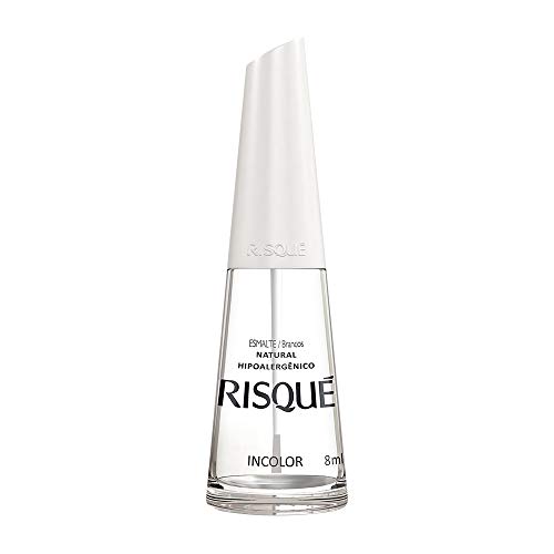 Nail Polish Risque Colorless | Antiallergic Esmalte de Unhas | Fast Dry, Hypoallergenic, Long-Lasting, Extra Sparkle, Made in Brazil | Incolor, 0.3 oz, 8ml