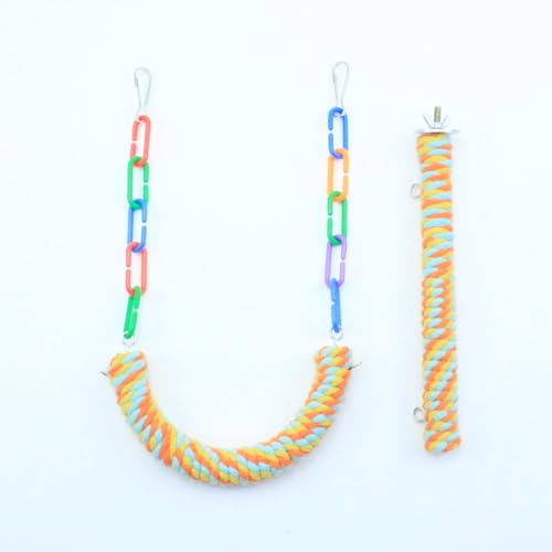 Image of Pet Bird Parrot Swing Hanging Toy Bird Perches Cage Toys，Bird Perch Chewing Stick Cage Accessories Parrot Climbing Standing Branches Paw Grinding Fork Sets for Parakeet Lovebirds Cockatiels