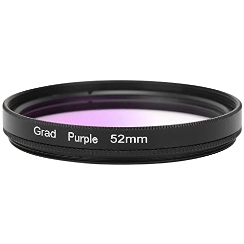 Juego de filtros de Lente Degradado, Filtro de Degradado de Lente de cámara DSLR de 52 mm / 2,0 Pulgadas, tecnología de Recubrimiento nanométrico Multicapa(Morado Degradado)