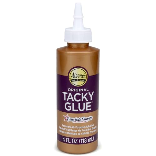 All-Purpose Tacky Glue – Premium Adhesive for Crafts, Jewelry, and Household Repairs – Original 4 Oz. (1 Bottle)