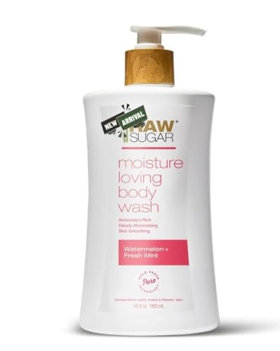 Raw Sugar Moisture Loving Body Wash, Watermelon + Fresh Mint, 40 fl oz,Pack of 1