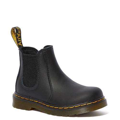 Chaussures Bateau Dr. Martens Mixte Enfant Shenzi en cuir noir confortable