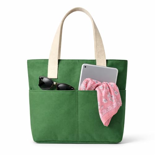 HOMELYA Explore Tote Bag for Women | Spacious & Lightweight Shoulder Handbag | Stylish Everyday Office, College & Travel Carry Bag (olive)