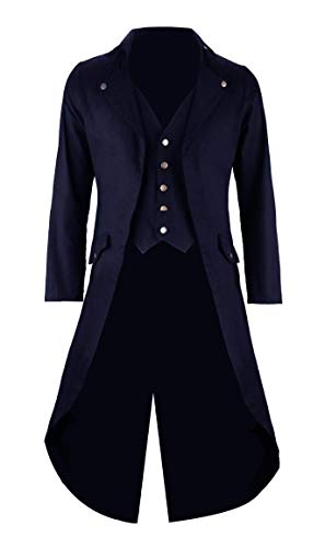 Veste gothique homme avec poche de rangement manteau victorien chic