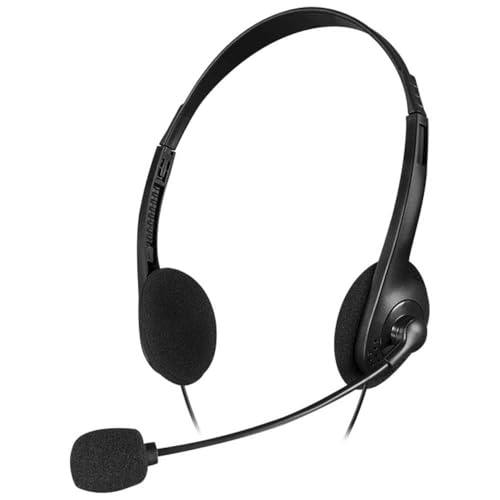 Speedlink ACCORDO Stereo Headset - Combiné Casque-Micro Stéréo pour PC (Télécommande Filare Integrée, Jack 3.5mm) Noir