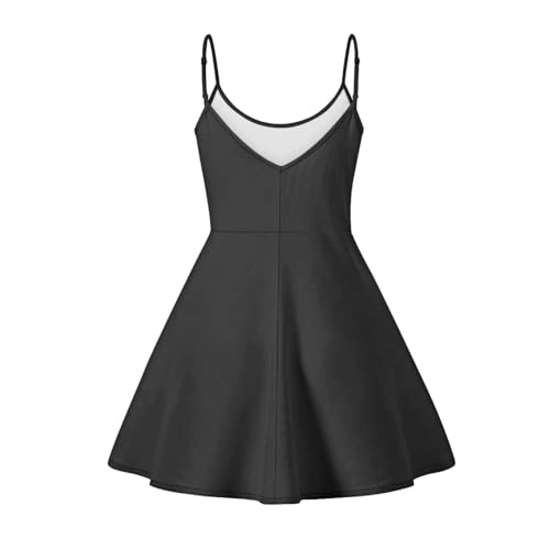 Image of Cozeyat Women Girls Summer Sleeveless Dress Casual Swing Beach Cover Up Knee Length Dresses,Large Size XS-4XL