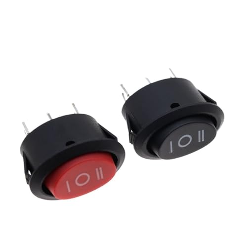 Mini interrupteur SPST ON-OFF-ON 3 broches rouge pour auto et bateau