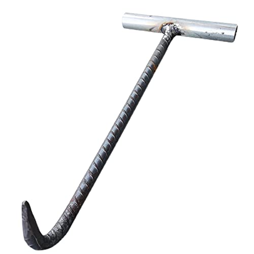 WDJBPSH T-Style Manhole Cover Hook, Utility Hand Pull Hooks for Pulling Hand Hole Lids, 21 25 31 in Long Save Strength Lifting Tool (Color : Dia - 10mm, Size : Length 95cm)