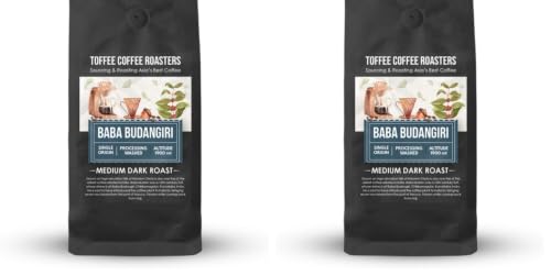 Image of Toffee Coffee Roasters | Baba Budangiri Coffee, Medium Dark Roast, 100 g | Grind: Whole Beans, Speciality Blend, 100% Arabica | Speciality Coffee | Freshly Roasted (Pack of 2)