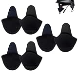 DqiUnaX 6 Stück Ohrenwärmer Damen, Ohrenschützer Fahrradhelm, Stirnband Fahrradhelm, Komfortable Winddichte Ohrenwärmer Für Fahrrad, Motorrad, Ski Und Outdoor-Aktivitäten (Schwarz)