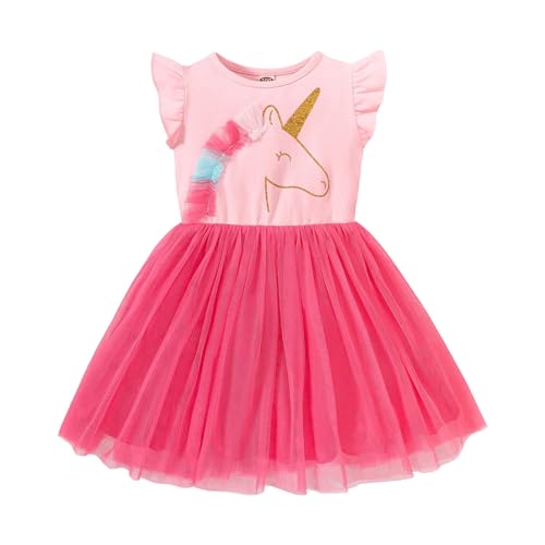LitBud Tulle Dress for Girls Birthday Outfit Party Dresses Toddler Short Sleeve Causal Summer Tutu Skirts for 1-8 Years