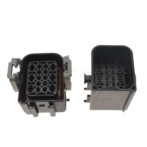 VAIGAI Yige Store 1-10 Sets 16 Pin Automobile Black Wiring Connector Waterproof Male Female Plug Socket 1743350-2 1743354-2 Pisay (Color : Male Female set, Size : 1Set)