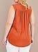 Eytino Womens Plus Size Tank Tops V Neck Sleeveless Summer Casual Chiffon Blouses Tunic Shirts,1X Orange