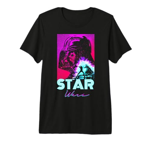Star Wars lightsaber silhouette t-shirt vintage Darth Vader pour homme