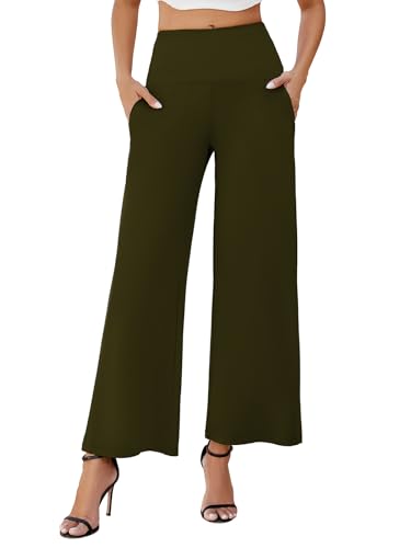 Arolina Women's Stretchy Wide Leg Palazzo Lounge Pants with Pockets Casual Comfy High Waist Palazzo Pants for Women Dressy2