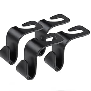 Orco 4 Pack Car Seat Headrest Hook Car Purse Hook for All Vehicle Car Handbag Clothes Coats Grocery Bags (4)