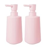 HMJIA Seifenspender Glas Spülmittelspender mit Geriffelt-Design 250ml Seifenspender Küche mit...