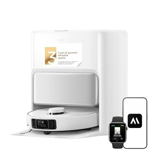 Mova P50 Pro Ultra Robot Aspirapolvere 19000 Pa con Mocio Flessibile, Spazzola Antigroviglio, Svuotamento e Pulizia Auto, Ostacoli Smart, Controllo Vocale, Video e App