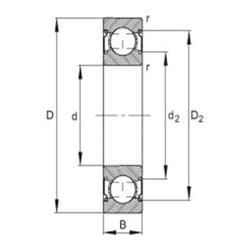Roulement 6824RS à billes scellés à faible friction et section mince - 3