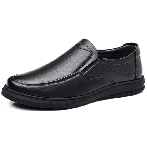 Fashion Slip-On Round Toe Lug Sole Anti-Slip Shoes Men's Oxfords Men's Dress Shoes Fashionable Casual Classic Business Wedding Tuxedo