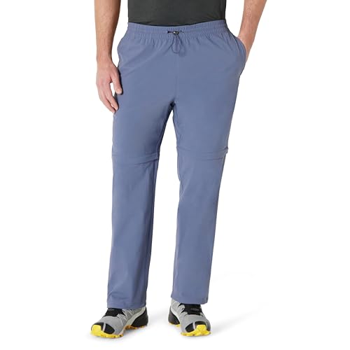 Amazon Essentials Mens Water-Repellent Convertible Zip-off Hiking Trousers Slate Grey S
